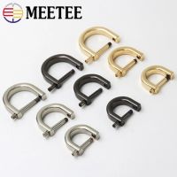 5Pcs 10/13/15/20mm D Ring Metal Buckles Bag Strap Hang Hook Belt Buckle Screw Removable Rings Clasp Clip DIY Sewing Accessories