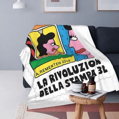 （in stock）San Marino letter design cartoon pattern blanket, used as a warm and soft blanket for summer lounge mattresses（Can send pictures for customization）