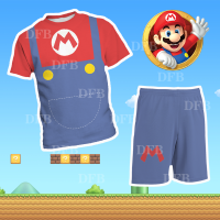 ชุด Super Mario Bros กางเกงขาสั้นเสื้อผ้าเสื้อยืด