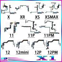 ปุ่มปรับระดับเสียง 1 ชิ้นสวิตช์กุญแจสายไฟสําหรับ iPhone X XR XS 11 12 Pro Max 12mini อะไหล่ซ่อม