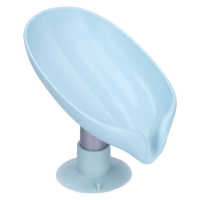 Leaf Shaped Soap Box Soap Storage Container Case for Bathroom Shower Home Outdoor Travel Blue Soap Dishes