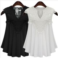 Blusas Femininas New fashion Women shirt kimono White crochet Lace Chiffon blouse Plus Size Lace Top blusa feminina 4XL 5XL