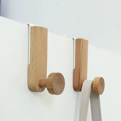 Door Back Hanging Holder Iron Wooden Rack Organizer Kitchen Cabinet Hook Towels Clothes Coat Bathroom Accesories Storage Hanger