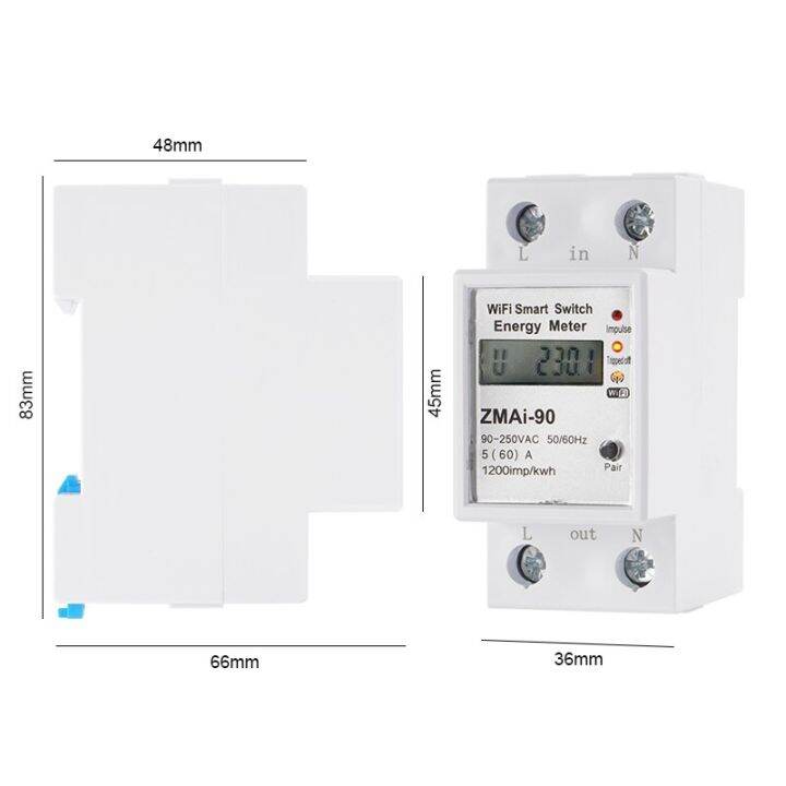 Official Shipment Tuya Smart Bi Directional Wifi Energy Meter On Grid Solar Pv Two Way Meter