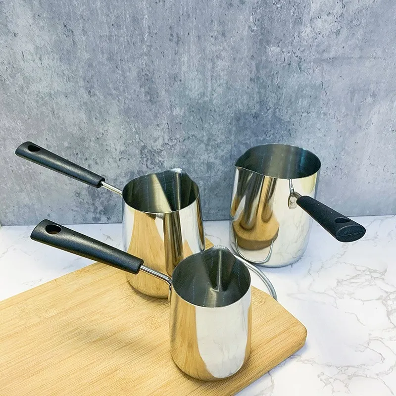 Stainless Steel Wax Melting Pot DIY Candle Soap Melt Pitcher Milk Frothing  Jug With Long Handle,Can Save Labor And Avoid Splash