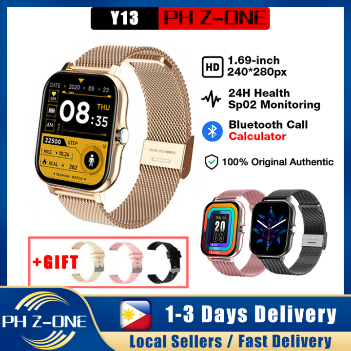 Y13 Dual Strap Smart Watch Men Women Waterproof Sports Fitness ...