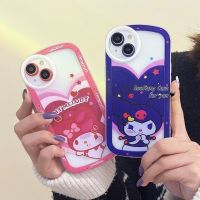 เคส RouJiang สำหรับ iPhone 15 14 13 12 11 Pro Max X Xr Xs Max 7 8 Plus SE 2020ลายการ์ตูนสุดคลาสสิคน่ารัก Kuromi เคสโทรศัพท์