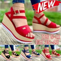 Womens Fashion Wedge Slippers Casual Sandals Oversized High Heels Platform Non-Slip Outdoor Sandals Chaussure Femme