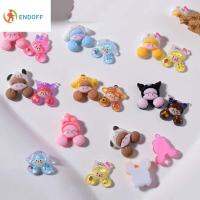 ENDOFF 10Pcs/set เครื่องรางเล็บแมวลูกแมว อุปกรณ์ตกแต่งเล็บ Kuromi เครื่องเจาะเล็บ Kuromi แบบ DIY รูปการ์ตูนเมโลดี้ อุปกรณ์ตกแต่งเล็บการ์ตูน Kuromi สีสันสดใส เครื่องประดับตกแต่งเล็บ ร้านทำเล็บ