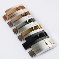 New★★ 16mm x 9mm Stainless Steel Watch Band Deployment Clasp For Rolex buckle Bracelet Rubber Leather GMT Oyster 116500