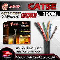 ARES สายแลน + สายไฟ Lan CAT5E UTP  Cable Outdoor+Power สำหรับใช้ภายนอก 100m./Box สายแลนอินเตอร์เน็ท สายสัญญาณสำหรับ NETWORK  และกล้องวงจรปิด CCTV