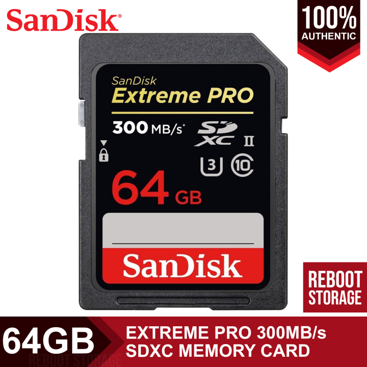 SanDisk 64GB Extreme PRO SDXC UHS-II Memory Card C10 U3 V90 8K 4K