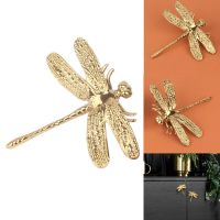 ABHG Dragonfly Brass Furniture Handles Elegant Door Knobs And Handles For Kitchen Cabinet Cupboard Creative Drawer Pulls Door Hardware Locks