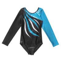 、‘】【； Kids Ballet Gymnastics Suit Long Sleeve Leotards Dance Practice Clothes Girls Diamond Bodysuit Collant Gimnastic Costume