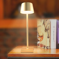 LED Aluminum Alloy Waterproof Desk Lamp Touch Dimming Rechargeable Metal Table Lamps For Bar Living Room Reading Book Light