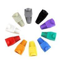 【hot】๑  RJ45 Plug Sleeve Color Plugs Cover Cap for CAT5E/6 Cable Usb Connectors Laptop Pc