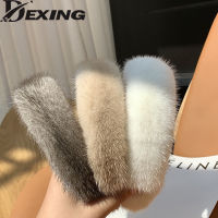 Female Real Mink fur headband Women Hair Genuin Fur Accessories Padded Winter Hair Hoop