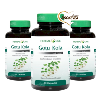 Herbal one gotu kola เฮอร์บัล วัน สารสกัดจากใบบัวบก 60แคปซูล (3ขวด)