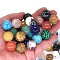 【YP】 20/10Pcs Stone Beads Hole Round Sphere Tiger Agates for Jewelry Making Stones