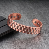 Vinterly Pure Copper Bangles for Men Women Adjustable Wide Cuff celets Vintage Energy Magnetic celets Bangles Men Jewelry