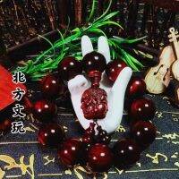 High-density small-leaf rosewood high-density sunken glass bottom beads Guanyin Pixiu unisex hot style