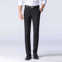 GanGdun【READY STOCK】Men Suit Pants Formal Business Trousers Straight Fit Male Smart Casual Dress Pants Long Plus Size