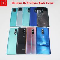 Original สำหรับ Oneplus 8 8pro ฝาหลัง3D กระจกด้านหลัง,สำหรับ One Plus 1 + 8 T 8 T พร้อมเลนส์กล้อง