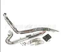 [COD] Soft Tail FXST Boy motorcycle modified electroplating exhaust pipe tail muffler 86-16