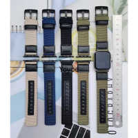 สายผ้าไนลอนผ้าใบสำหรับสายคาด Apple Watch 38มม./42มม. 40มม./44มม. 49มม. สำหรับ IWatch Ultra Wristband Series 8 7 6 5 4 3 2 41มม./45มม.