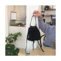 Korean diagonal straddle lady with rope-pulling Bucket single shoulder bag