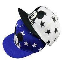 [มีในสต็อก] Mickey S Kid S Boy S Girl S Cotton Snapback Hat Baseball Cap Cute Cartoon Pentagram Fashion Hip Hop