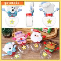 GOTORADE เครื่องประดับคริสต์มาส อุปกรณ์เทศกาล ขวดเก็บ DIY ออแกไนเซอร์จัดเก็บ ขวดขนม คริสต์มาส กล่องน่ารัก ซานตาคลอส