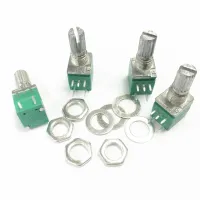 Switch audio amplifier sealed potentiometer B10K 15MM 5Pin with nuts 10K potentiometer linear