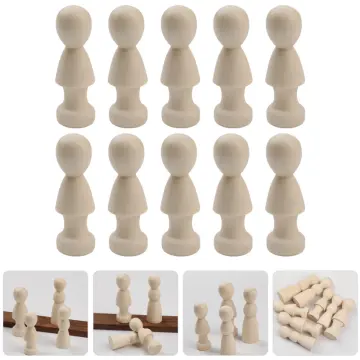 Wooden Peg Doll Unfinished Wooden People Plain Blank Bodies Angel