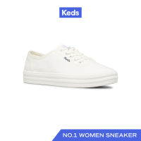 KEDS รองเท้าผ้าใบ แบบผูกเชือก รุ่น BREEZIE CANVAS สีขาว ( WF65859 )