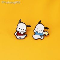 Cartoon Cute Playful Little Dog Anime Alloy Enamel Brooch Vintage Funny Little Animal Badge Best Friend Gift Brooch Jewelry