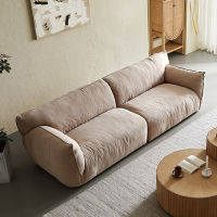 โซฟาสวยหรู Japanese style fabric sofa โซฟา4ที่นั่ง linen wabi sabi couch living room