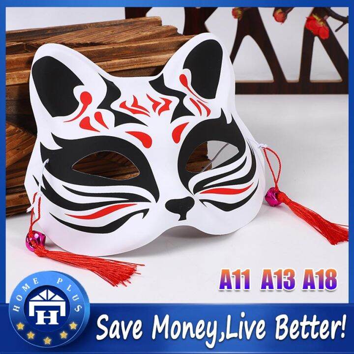 【Local delivery】 Anime Demon Slayer Fox Masks Japanese Mask Half Face Cat Mask Masquerade