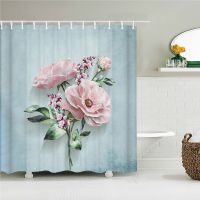 3d European Retro Flowers Shower Curtains Oil Painting Water Color Bathroom Curtains Waterproof with Hook Curtain Washable Cloth