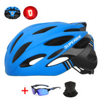 SUPEIRDE Sports Breathable Riding Cycling Helmet with Rearlight In-mold Road Mountain Bike Helmet Outdoor MTB Bicycle Helmet