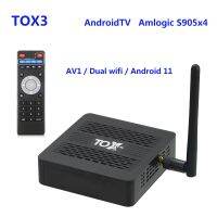 Tox3กล่องทีวีสมาร์ททีวี Amlogic S905X4 2GB 16GB 4GB 32GB BT4.1กิกะบิต Wi-Fi คู่รองรับ AV1 4K 11 Uso70d