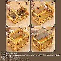【CC】☌✚✷  Storage Bin Supplies with Handle Plastic Closet Organizer Collapsible  Storing
