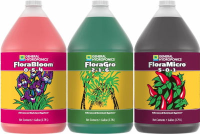 General Hydroponics FloraSeries Hydroponic Nutrient Fertilizer System with FloraMicro, FloraBloom and FloraGro, 1 gal. Flora Series Bundle 1 gal