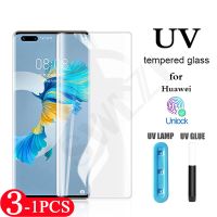 ฟิล์มกันรอยโทรศัพท์3-1ชิ้น,ฟิล์มกันรอย UV สำหรับ Nova 7 8 P30 P40 Mate 30 30E 40 Pro Plus ฟิล์มปกป้องหน้าจอป้องกัน40E