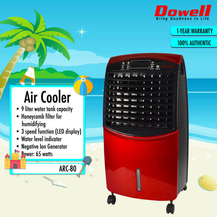 Dowell 9L Evaporative Cooling Fan Humidifier Air Cooler with LED