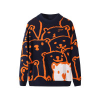 KKSKY Sweater Man Cartoon Bear Winter Men Clothing Fashion Long Sleeve Knitted Pullover Sweater Homme  New Cotton Coat Homme