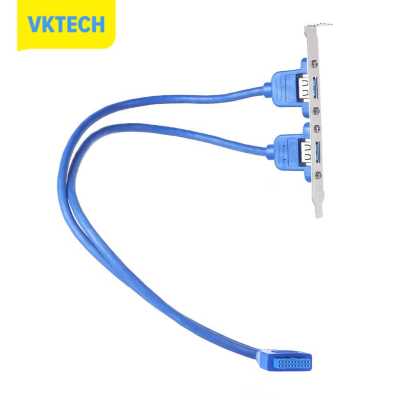 [Vktech] 20ขาเพื่อขยาย USB3.0สองชั้น USB อะแดปเตอร์ USB สายเคเบิล3.0กรอบหลังวงเล็บขยาย