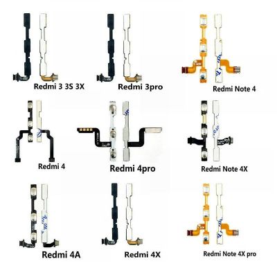 สําหรับ Xiaomi Redmi 3X 3 3S 4A 5 Plus 6 6A 7 7A 8 8A หมายเหตุ 2 3 4 Pro 4X Global Power On Off ปุ่มปรับระดับเสียง Flex Cable