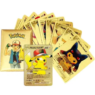 Spanish Pokemon Metal Card Vmax PIKACHU Charizard Gold Card