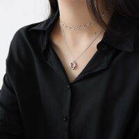 【2023】 Gift Pop SSTEEL 925เงินสเตอร์ลิงโซ่สร้อยคอส่วนบุคคลสร้อยคอ Choker Accesorios Mujer Bijoux Femme Collares De Moda 2019